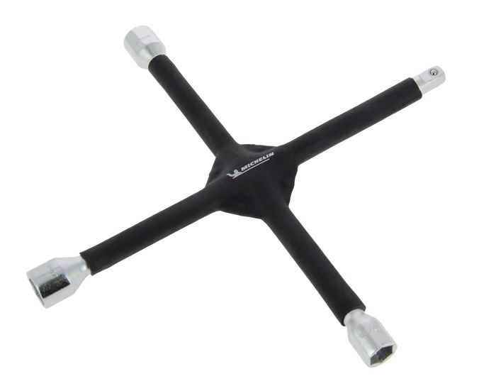 Clé en croix - MICHELIN - 8530 - Taille : 17/19/21mm et carré 1/2 - Revêtement mousse antiglisse