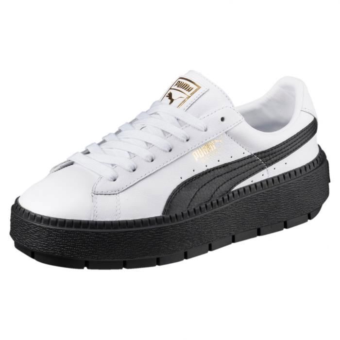 puma platform noir et blanche