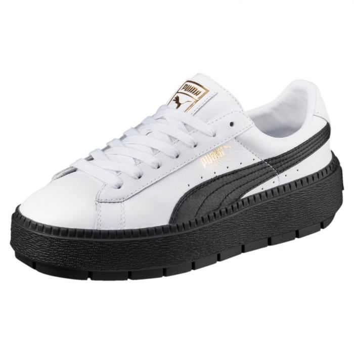 puma platform noir et or