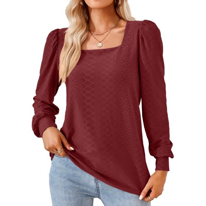 pull col carré femme