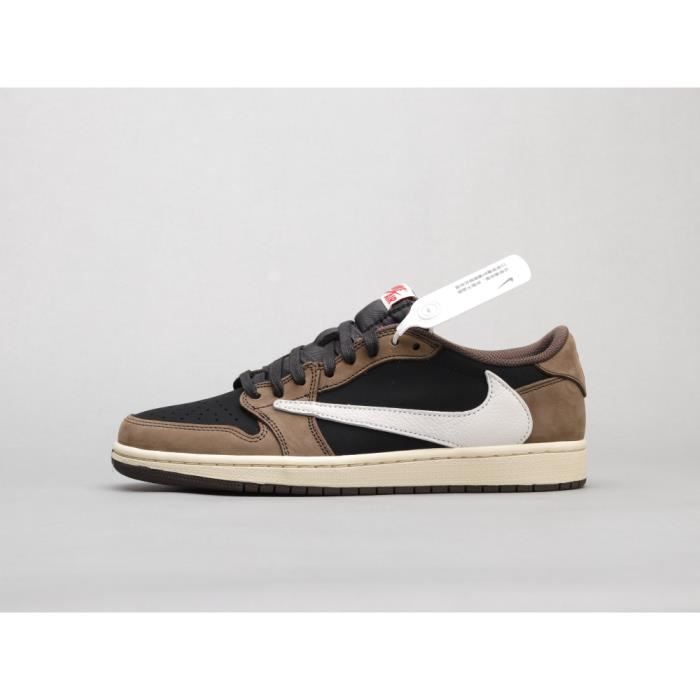 Chaussures de basket Travis Scott x Air Jordan 1 High OG TS SP Marron fonce Homme Cdiscount Sport