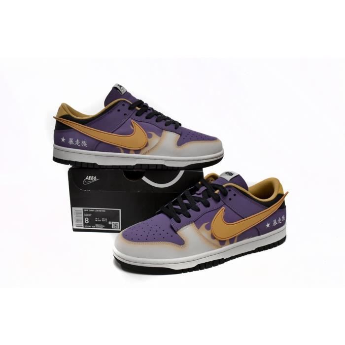 Basket niikke Air& Dunks SB Low DD1391 Chaussures purple yellow Hommes