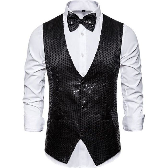 costume noir brillant