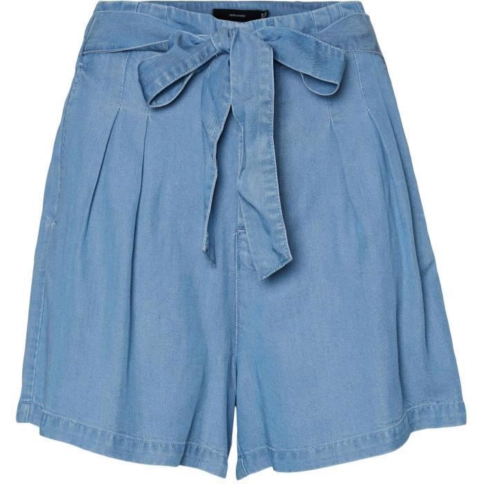 Short Chaud VERO MODA Femme - Bleu, Taille W28 L3 (Très Bon état)