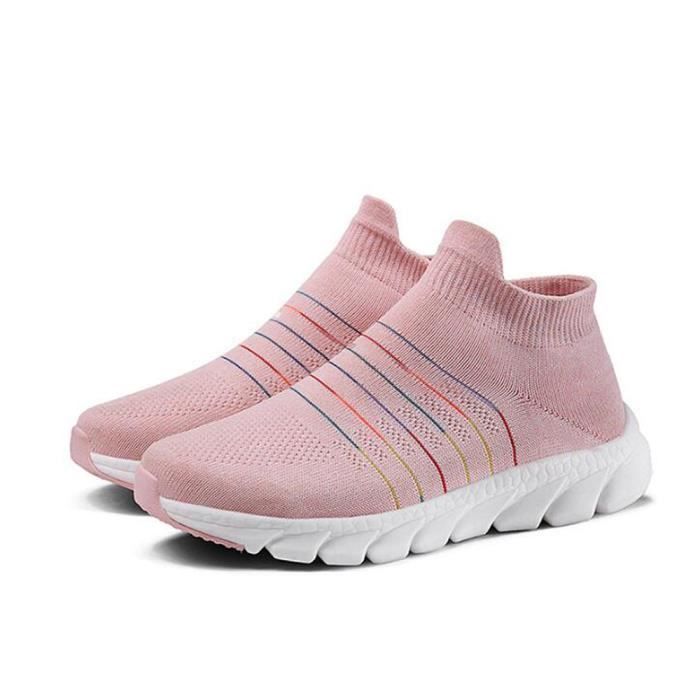 basket chaussette rose
