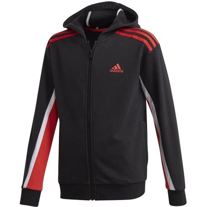 veste adidas rouge et noir