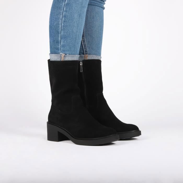 Bottes femme daim noir outlet