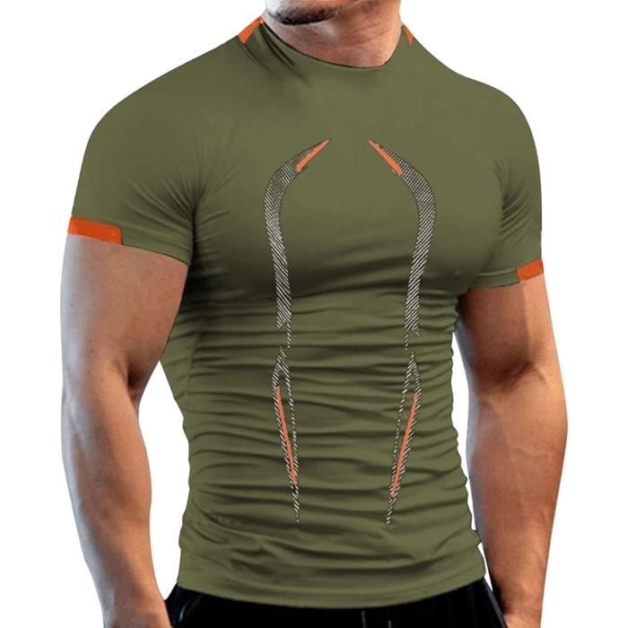 Tee shirt moulant sport homme clearance