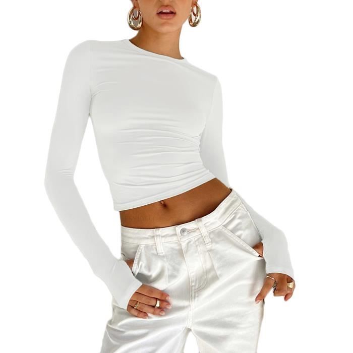 Tee shirt elastique a la taille top