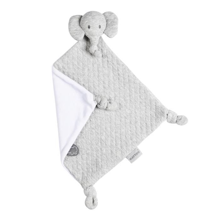 NATTOU Doudou jacquard Tembo 21 x 20 cm Des la naissance 100 coton Gris Cdiscount Puericulture Eveil bebe