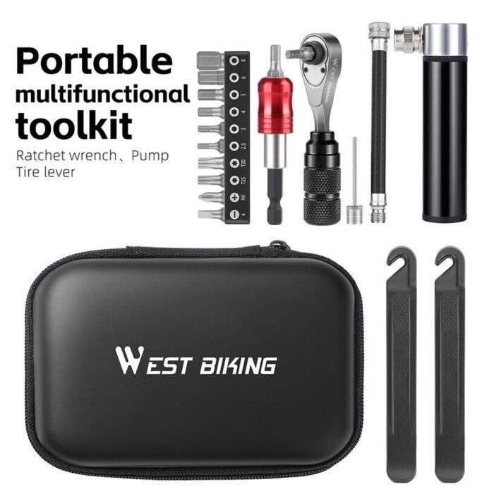Tomedeks Multi-outil Vélo 11 En 1 – Compact Léger En Acier Inox, Kit De Réparation Pour VTT Route Et électrique