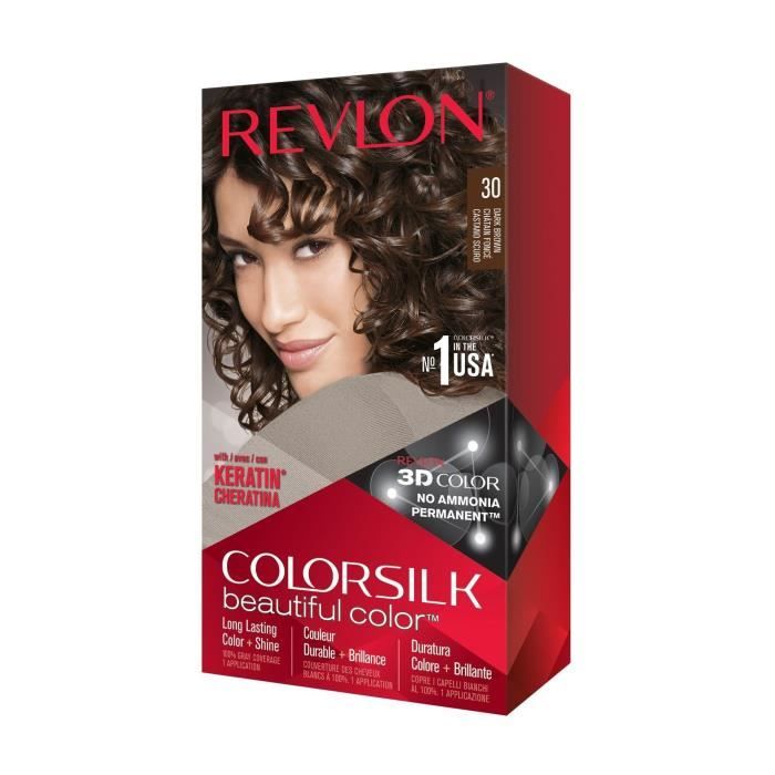 colorsilk coloration n 30 chatain fonce 59 1 ml achat vente coloration revlon colorsilk 30 3n chatain cdiscount