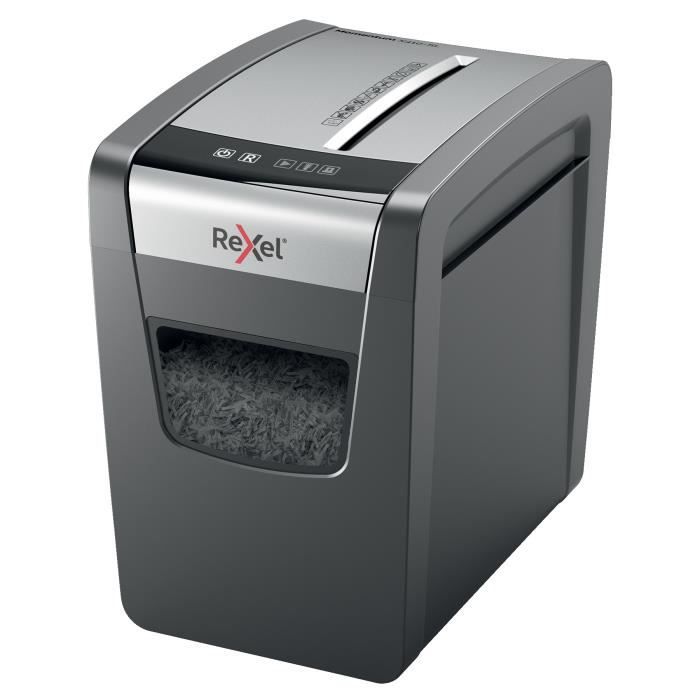 Destructeur de documents - Rexel - Momentum X410 SlimLine - Coupe croisée - DIN P4 - 10 feuilles