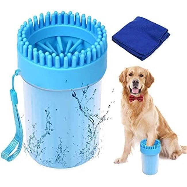 Nettoyeur De Pattes Pour Chien - Tasse Portable Avec Brosse Douce Pour La Boue Et Le Bain - 3