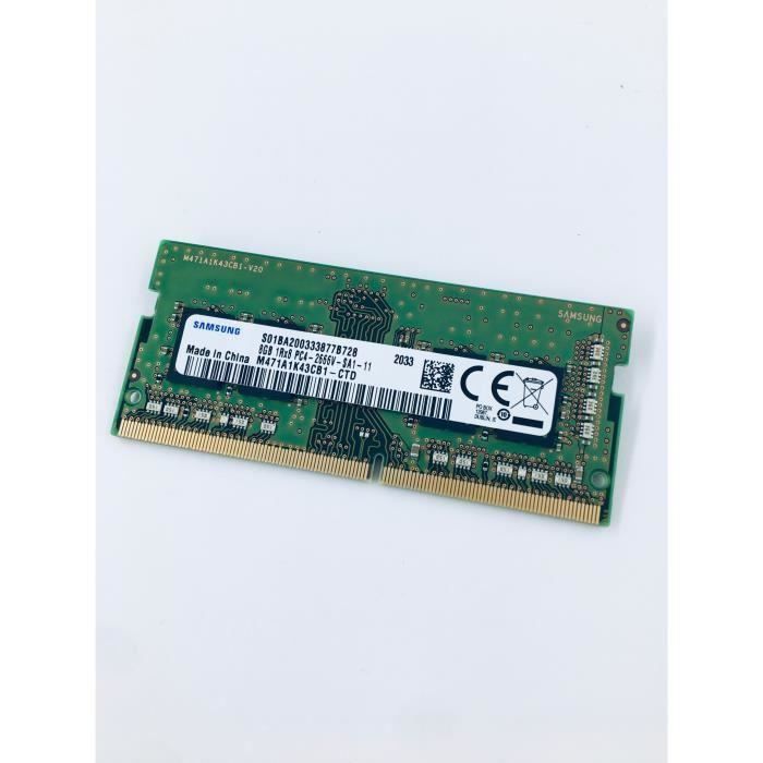 SAMSUNG 8Go DDR4 2666MHz PC4-2666 SO-Dimm pour ordinateur portable  M471A1K43CB1-CTD - Cdiscount Informatique