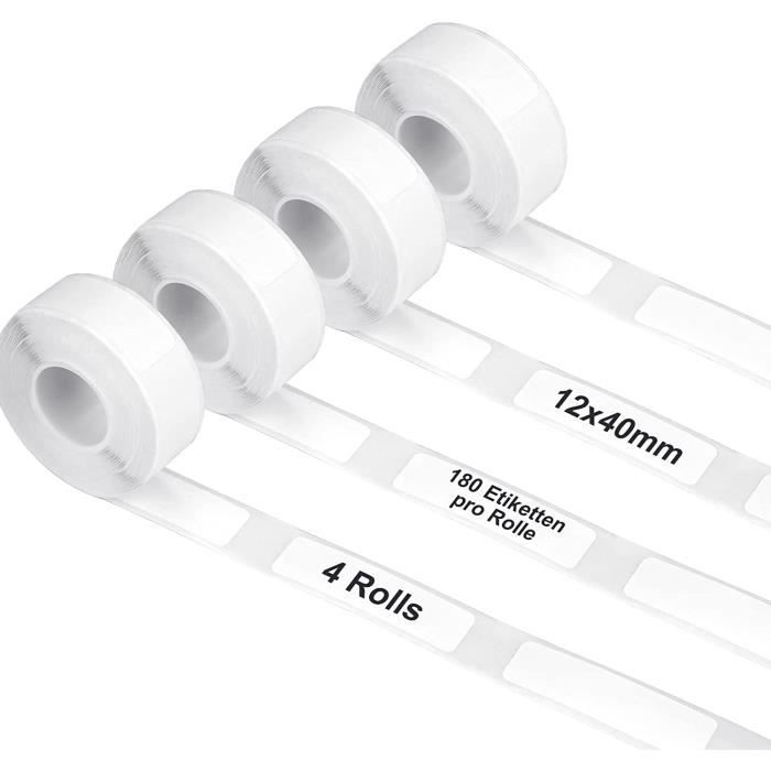 6 Rouleaux D'Étiquettes Thermiques Phomemo 50x80mm – 600 Étiquettes Papier Blanc