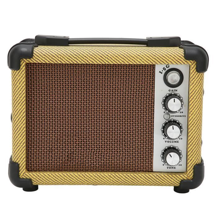 Tbest Ampli guitare électrique portable Mini amplificateur de guitare  électrique 5 W avec canaux de distorsion et clairs - Cdiscount Instruments  de musique