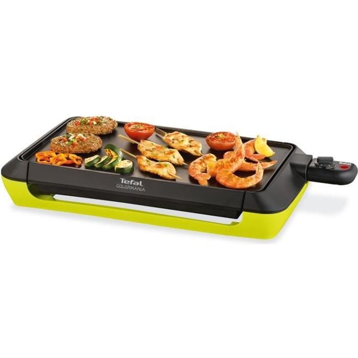 TEFAL CB660301 Colormania Plancha électrique, Puissance 2000 W, Thermostat réglable, Jusqu’à 6 à 8 pers, Revêtement antiadhésif