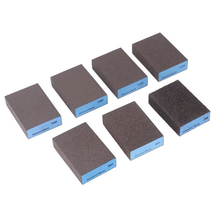 Lot De 16 éponges De Ponçage Lavables - Grains 36 à 220 Pour Bois Et Métal, Réutilisables