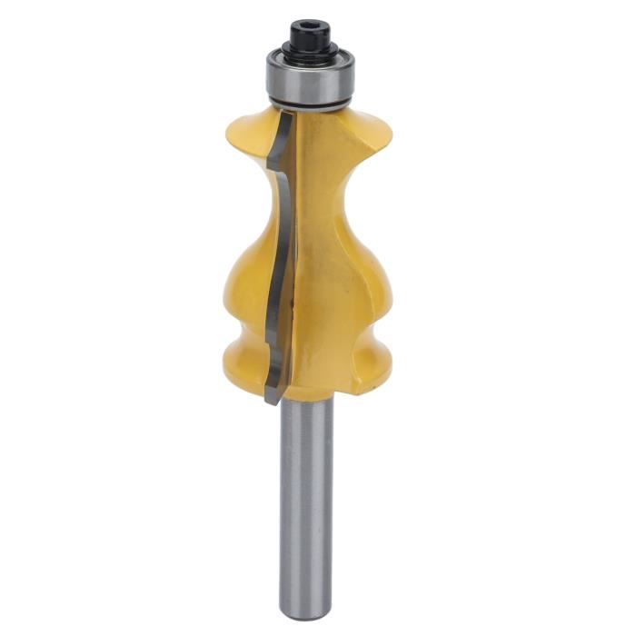 2 Fraises à Bois Avec Roulement – Pour Main Courante Et Bord De Table – Tige 8 Mm – Alliage YG6, Acier 45#