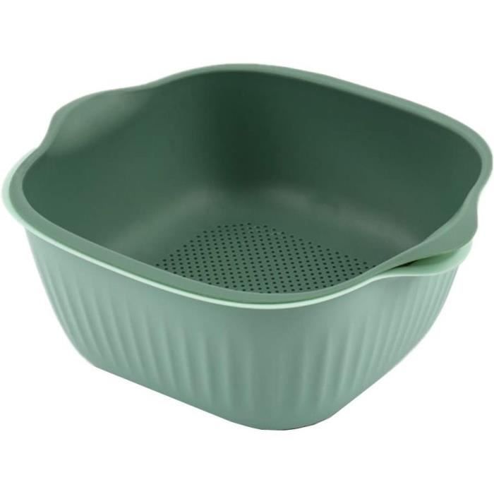 Panier à Riz Et Légumes - Passoire De Drainage En Plastique Blanc - Neuf