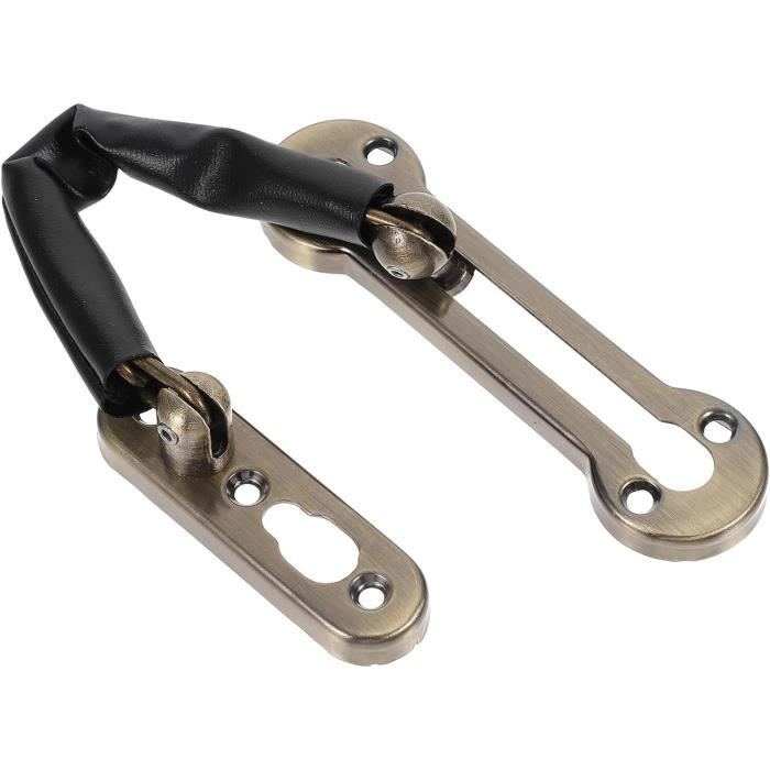 Chaîne De Sécurité Motard 45 Cm Cuir Et Métal Brun – Avec Boucle Pression Et Mousqueton, Pour Portefeuille, Clés, Porte-Serveur Ou Porte-Monnaie
