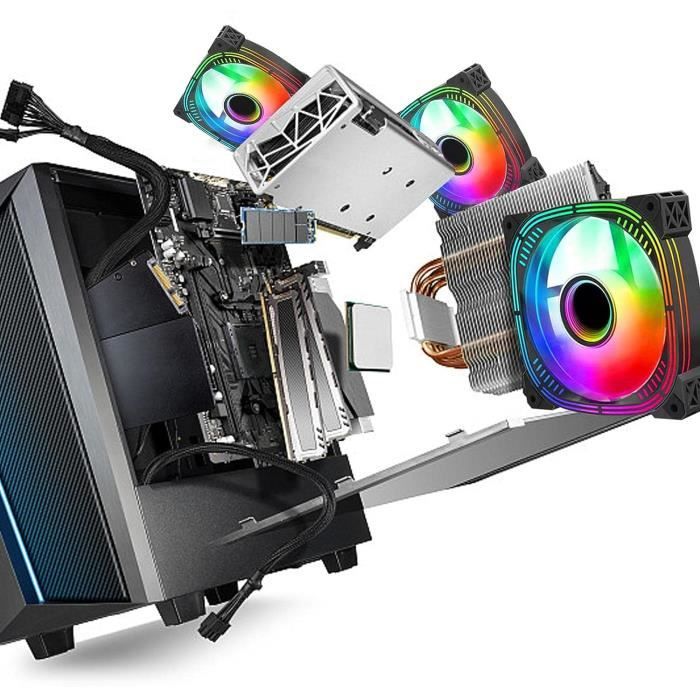 Ventilateurs Pc Avec Contrôle De Vitesse,Ventilateur De Radiateur Aura