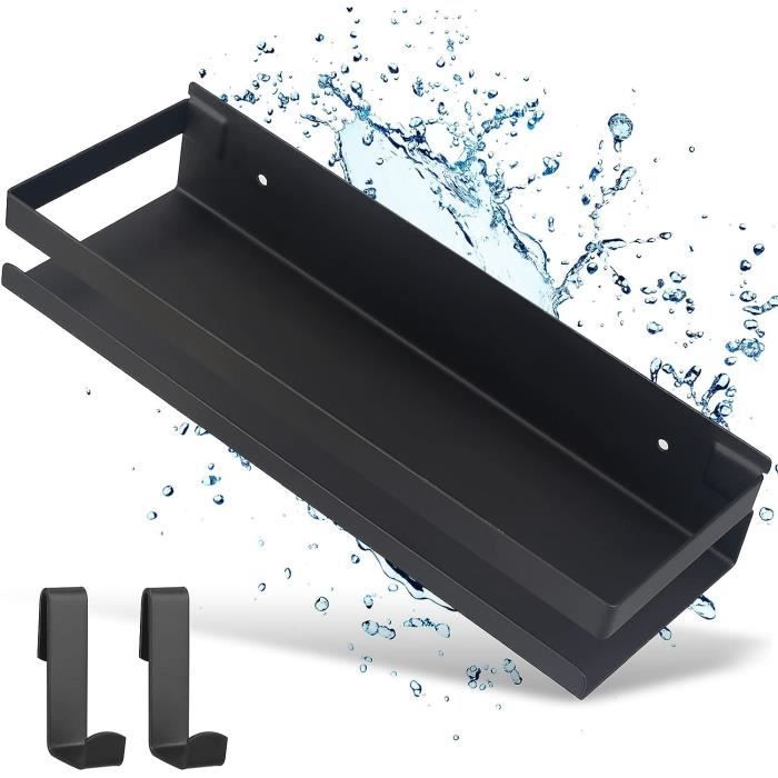 Étagère Douche Sans Perçage Diwoker - 3 Pièces Noires, Porte-savon Et Shampoing - Adhésif Fort
