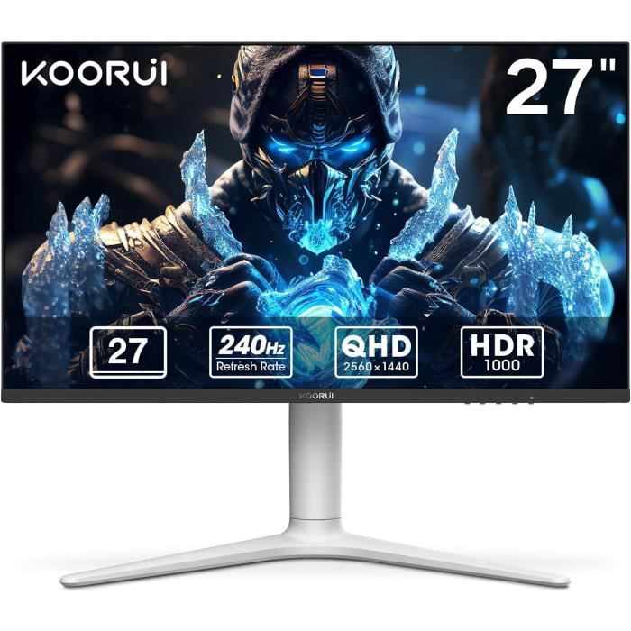 KOORUI Ecran PC Gamer 27 Pouces - écran WQHD PC, 240Hz, 1ms