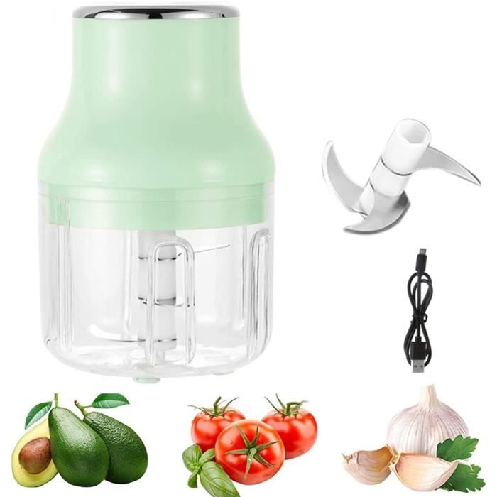 Hachoir Électrique Rechargeable USB 350 Ml - Parfait Pour Oignons, Ail, Noix Et Viande