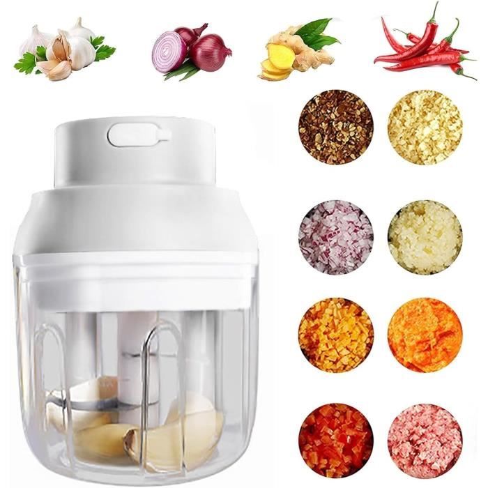 Hachoir Électrique Multifonction Miawtro 320ml - Coupe-Oignon Ail Légumes Viande Sans Fil