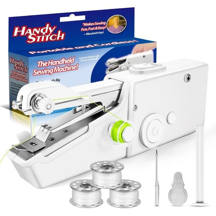 Rhitchy Mini Machine à Coudre Électrique: Machine a Coudre Portable avec 6 Bobines de Fil