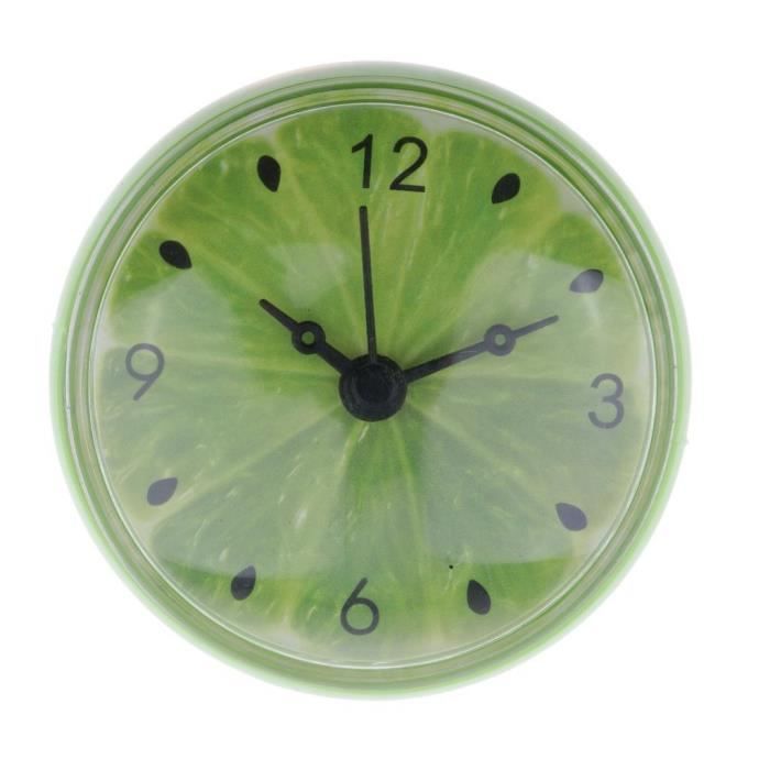 Horloge Salle De Bain Étanche - Ventouse Forte - Pile AAA - Diamètre 7cm - Décoratif Et Pratique