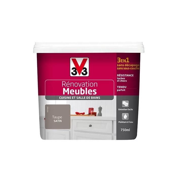 Peinture Taupe Satin Meuble et Cuisine V33 750mL Gris 0,000000 Cdiscount Bricolage
