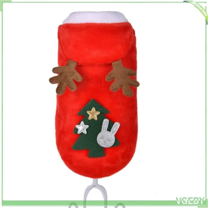 Meilleurs prix pour Manteau d'hiver pour chien d'élan de Noël - V GEBY - Rouge - Matériau de haute qualité