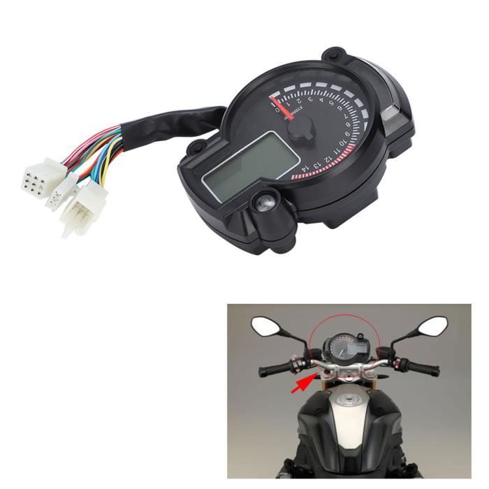 Mini Compteur Kilométrique Moto Numérique Universel - Odomètre, Vitesse Km/h, Jauge RPM - Compatible La Plupart Motos