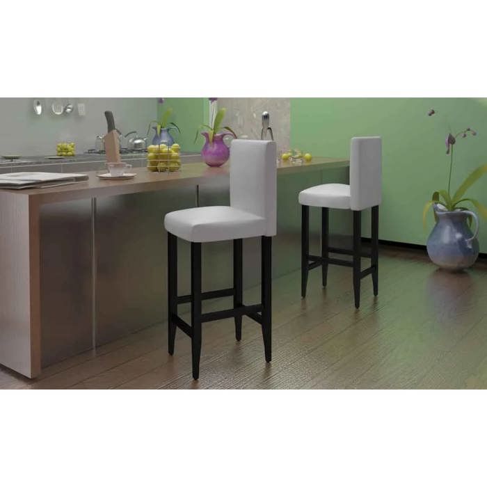 vidaXL Lot de 2 Tabourets de Bar Chaise de Pub Siège de Bistrot Meuble de Salle à Manger Cuisine Salon Maison Intérieur 240073