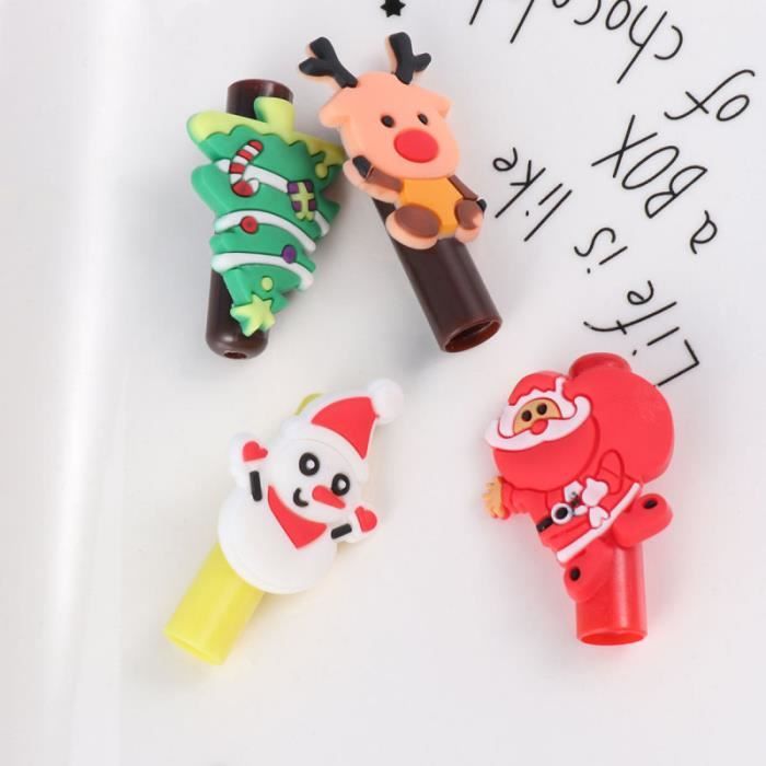 Lot De 4 Stylos Multicolores à Motifs Halloween - 4 Couleurs Dans 1 Stylo - Pour école, Bureau, Cadeau - 3