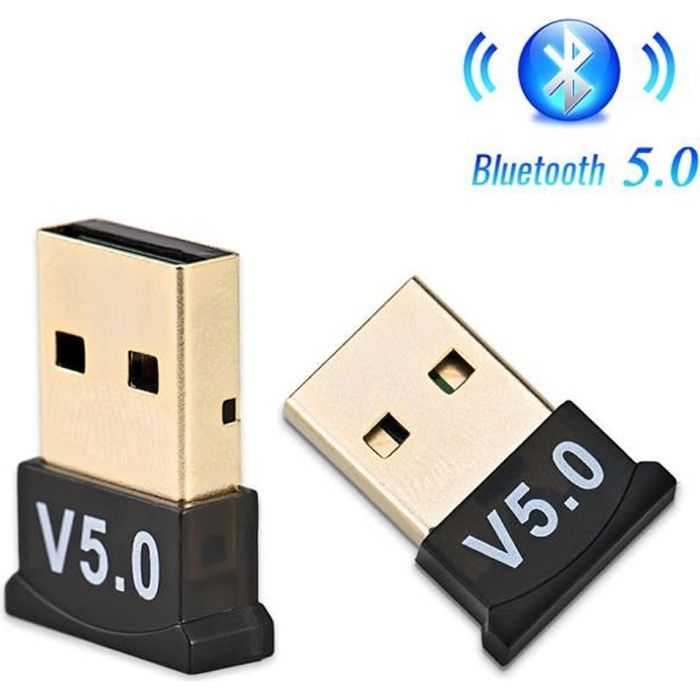 Clé USB Adaptateur Bluetooth V5.0-2.1 + EDR Key Sans Fil Dongle Pour PC Portable