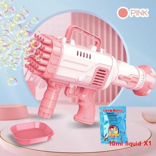 Pistolet à Bulles Automatique LED Pour Enfants - +10 000 Bulles/Min + Lumière Magique !