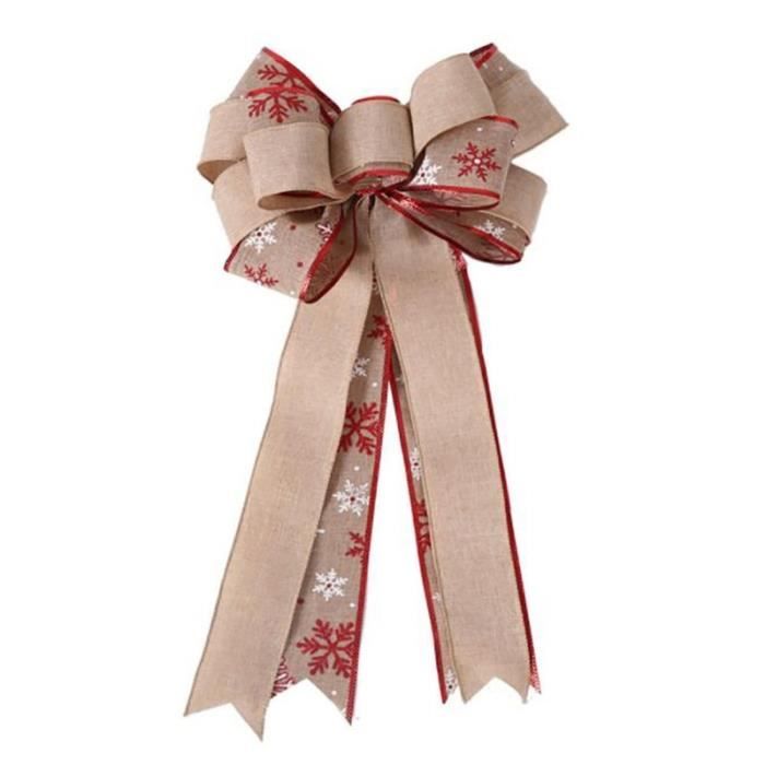 Grand Sapin De Noël Avec Nœud En Satin Pour Décoration Maison Et Fête Classique