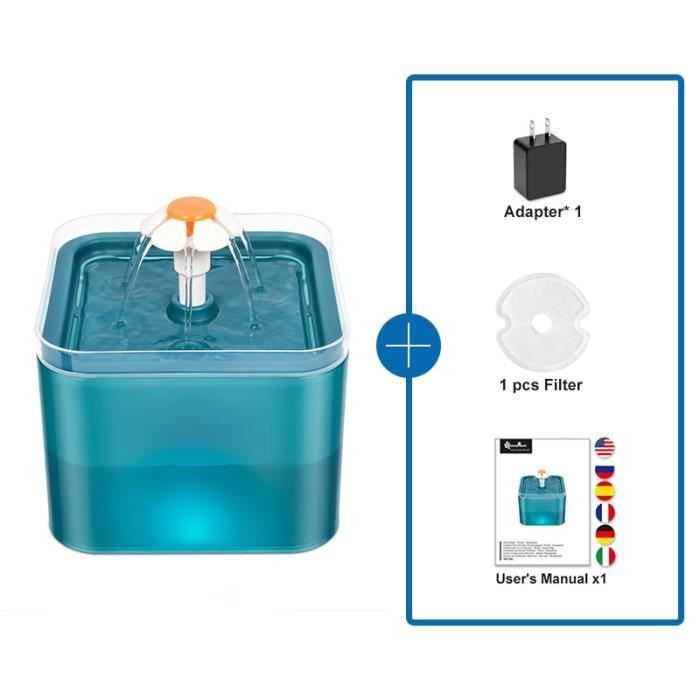 Fontaine à Eau Automatique Pour Chat 2,2L - Silencieuse, Triple Filtre, Acier Inoxydable