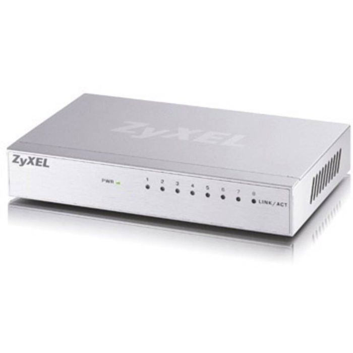 Zyxel Switch Ethernet Gigabit de bureau 8 ports - boîtier en métal, Garantie à vie [GS108B]