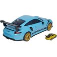 Majorette mallette Porsche 911 GT3 RS 35 cm bleu en 2 parties-1