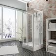 Cabine de douche intégrale, 80 x 80 x 210 cm, verre de sécurité 5 mm, blanc alpin, Juist,  Schulte-1