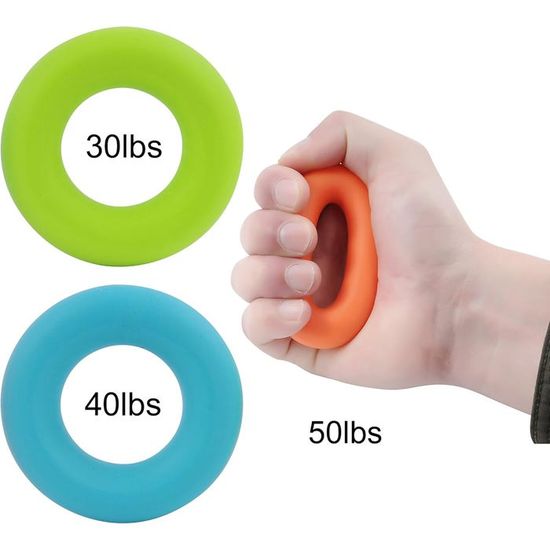 Poignée Renforçateurs, 3.07" 70-80 Lbs Anneaux Doigts Avant-bras