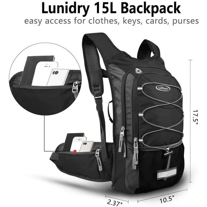 AIMTYD Sac à Dos Gilet d'Hydratation avec Vessie d'Eau 2L, Sac Isotherme  Léger pour Marathon de Trail Course de Randonnée Jogging Fit pour Hommes  Femmes Enfants 