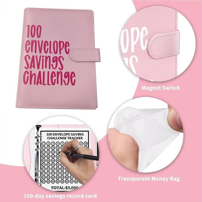 Classeur Défi 100 Enveloppes A5 - Cahier Budget Avec Stylos Et Feuilles - Épargne Et Gestion Des Finances - 9