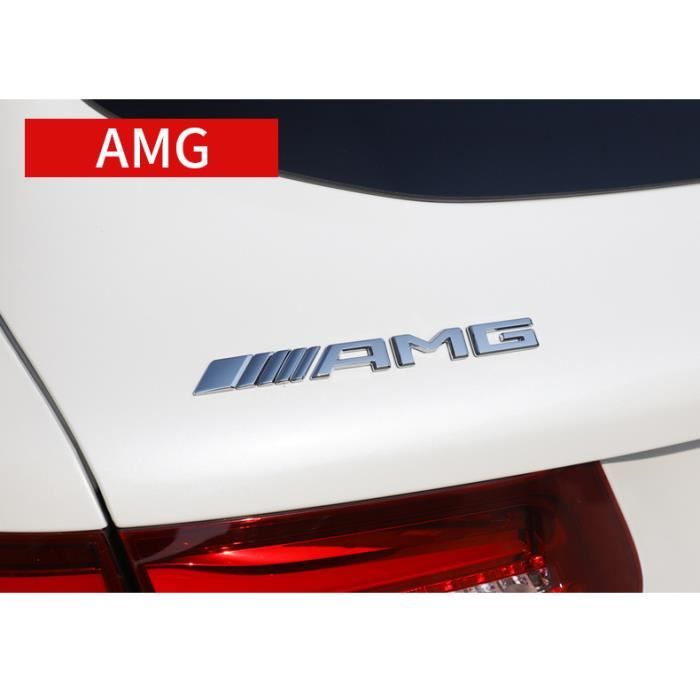 Logo AMG Sticker 3D Argent Emblème pour Mercedes Benz Voiture Insigne  Marque Autocollant Décalcommonie Décoration - Cdiscount Auto