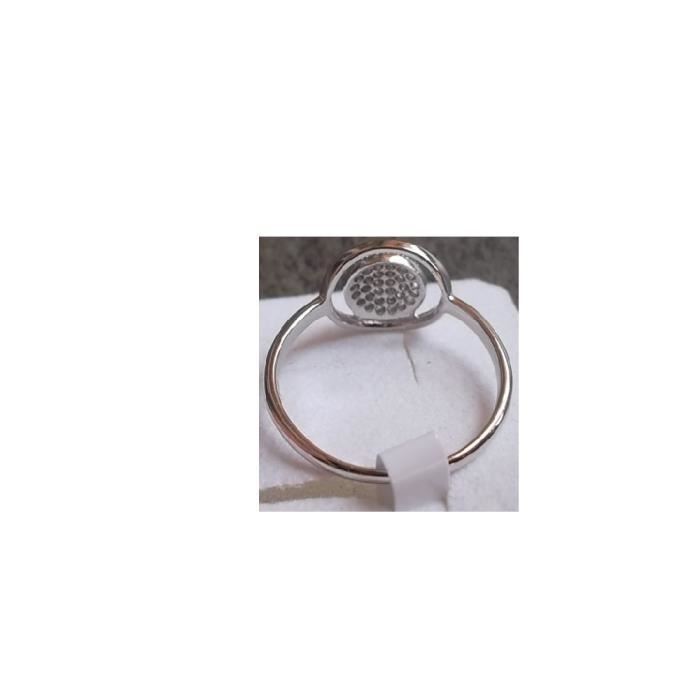 Bague En Argent Massif 925 Taille 56 - Pierre Zircon, Occasion, Jolie Et Simple